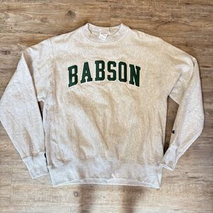 Champion Reverse Weave Babson Sweatshirt Size M College Ivy League Mass MA